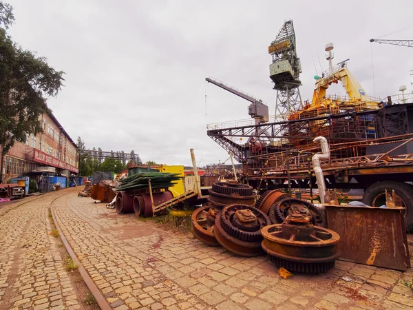 Estaleiro de Gdansk, Polónia — Fotografia de Stock