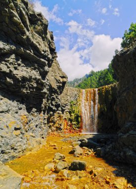 la palma üzerinde renkli şelale