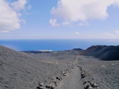 fuencaliente volkanik manzara üzerinde la palma