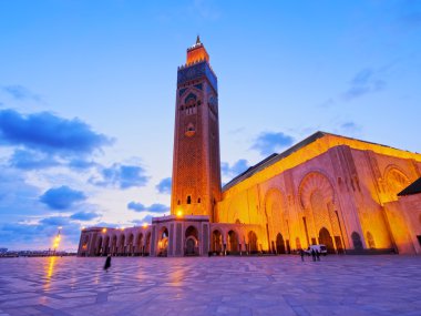 Hassan II Mosque in Casablanca clipart