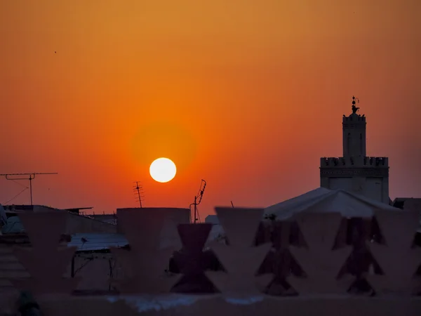 Захід сонця у Марракеш — стокове фото