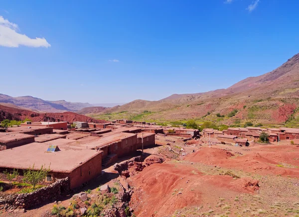 Wieś w góry atlas, Maroko — Zdjęcie stockowe