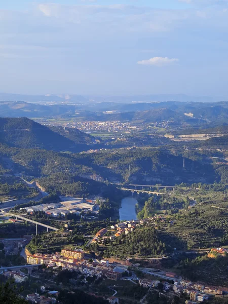 Θέα από το βουνό montserrat, Ισπανία — Φωτογραφία Αρχείου