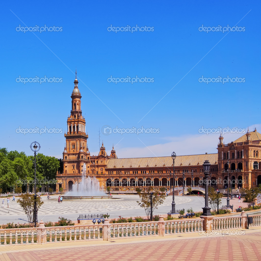 Plaza de Espana, Seville, Spain скачать