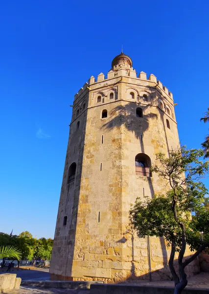 Torre del oro w Sewilla, Hiszpania — Zdjęcie stockowe