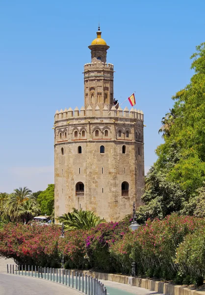 Torre del oro w Sewilla, Hiszpania — Zdjęcie stockowe