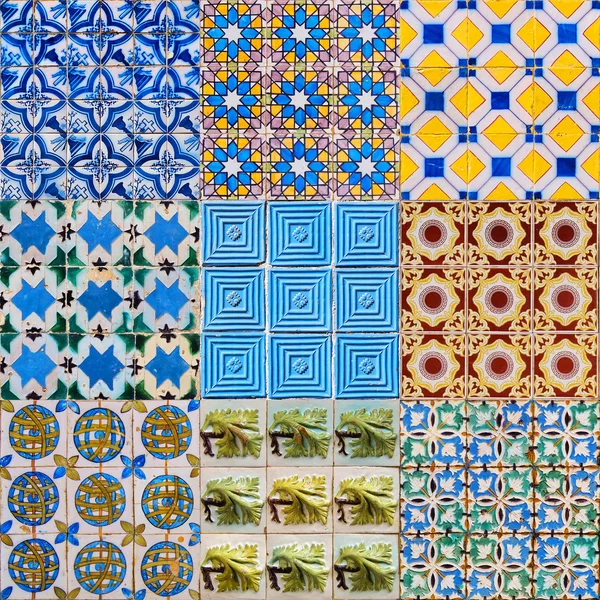 Set of Portuguese Tiles — Stock Photo, Image