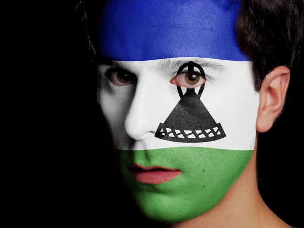 Vlag van lesothoBandera de lesotho — Stockfoto