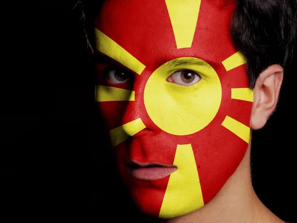Makedoniens flag - Stock-foto