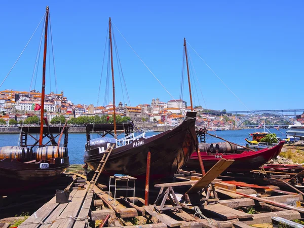 Barcos en Oporto — Foto de Stock