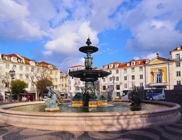 Rossio-torget i Lissabon — Stockfoto