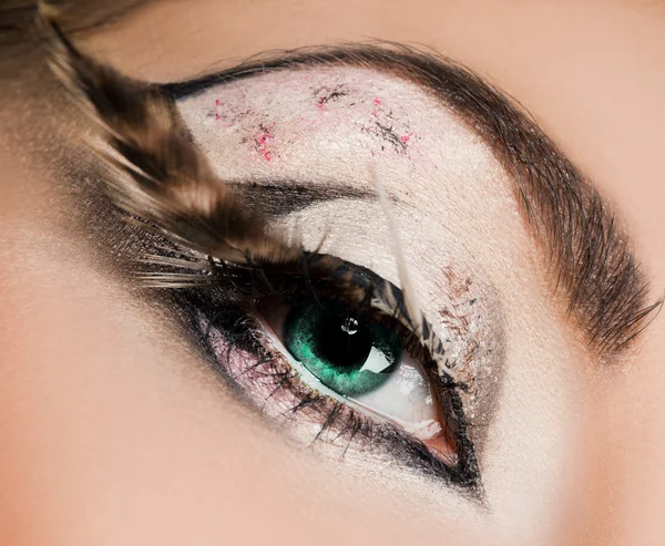 Close-up of beautiful womanish eye — Stock Photo, Image