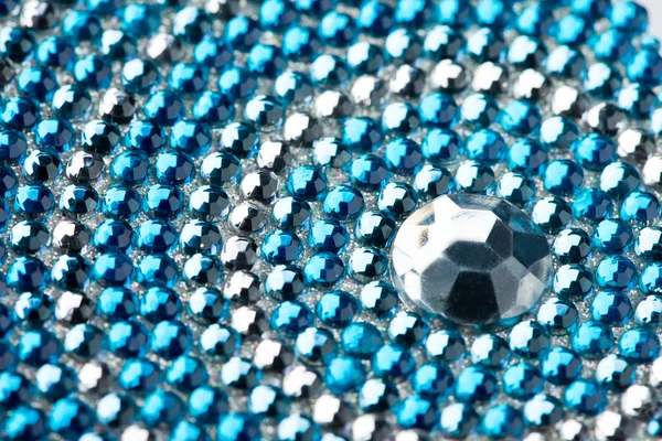 Texture blu e argento con cristalli — Foto Stock
