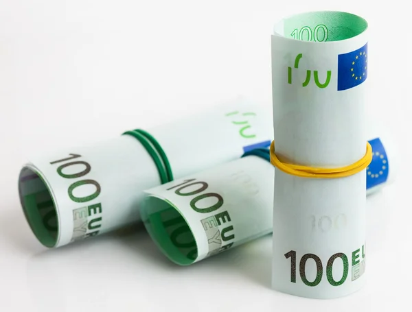 Copulla de euro com borracha — Fotografia de Stock