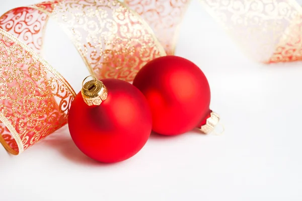 Jul dekoration bollar med band — Stockfoto