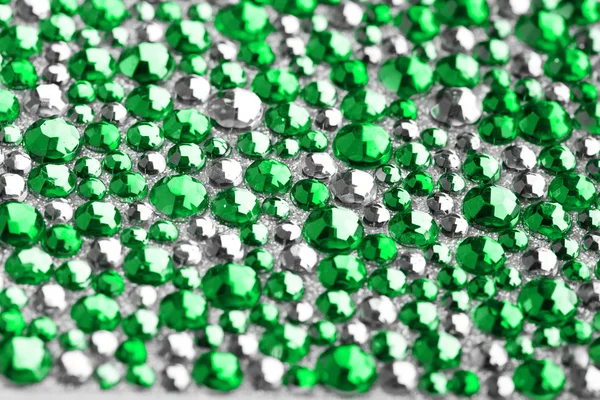 Textura verde y plateada con cristales — Foto de Stock