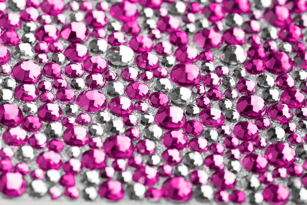 Texture rosa e argento con cristalli — Foto Stock