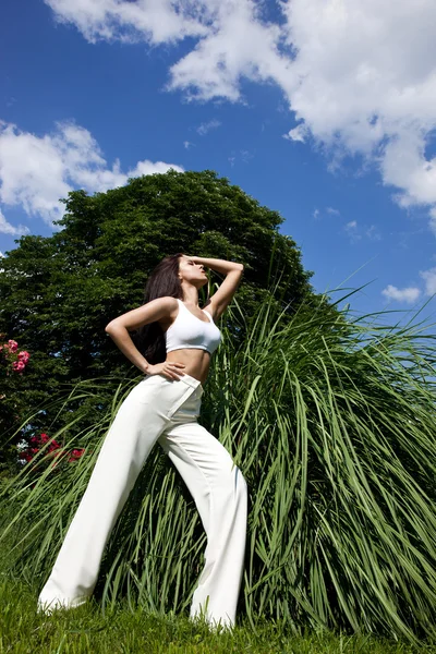 Hermosa chica en la naturaleza —  Fotos de Stock