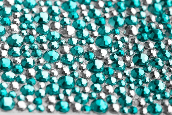 Textura verde y plateada con cristales —  Fotos de Stock