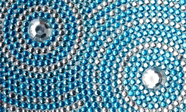 Blaue und silberne Textur mit Kristallen — Stockfoto