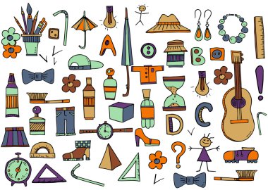 çeşitli konularda büyük bir set