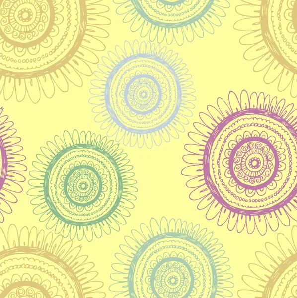 Fleurs colorées abstraites. Vecteur . — Image vectorielle