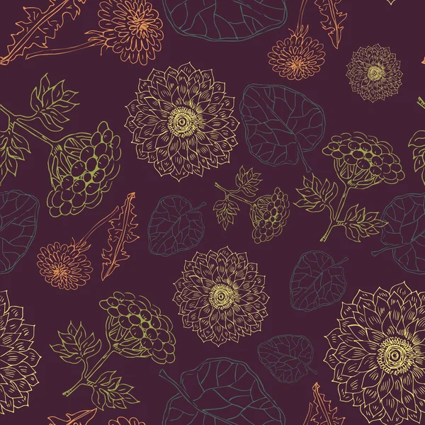 Abstracte kleurrijke bloemen. vector. — Stockvector