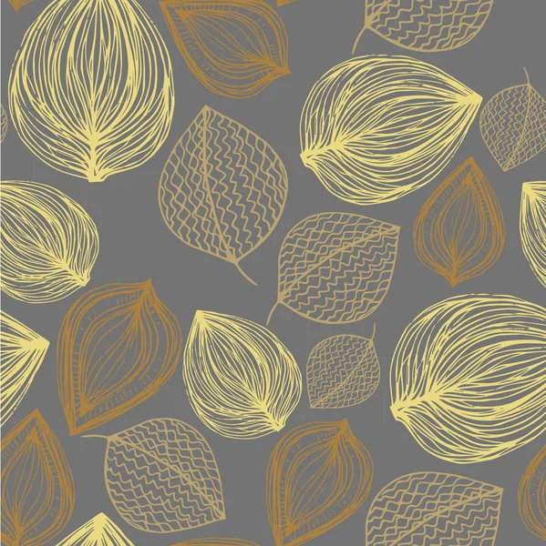 Seamless pattern with colored autumn leaves . EPS 10 vector back — Stock Vector