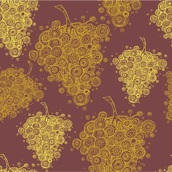 Modèle sans couture avec des feuilles de raisin abstraction — Image vectorielle