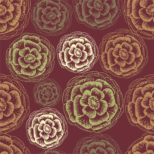 Abstracte elegantie naadloos patroon met bloemen achtergrond — Stockvector