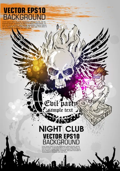renk grunge poster. Grunge afiş ile bir Inky str salya