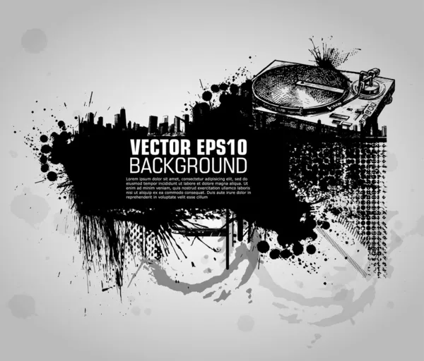 Banner Grunge com uma faixa de dribble com tinta com espaço de cópia — Vetor de Stock