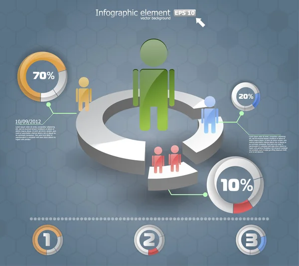 Infográficos 3D TI. modelo de design web vetorial —  Vetores de Stock