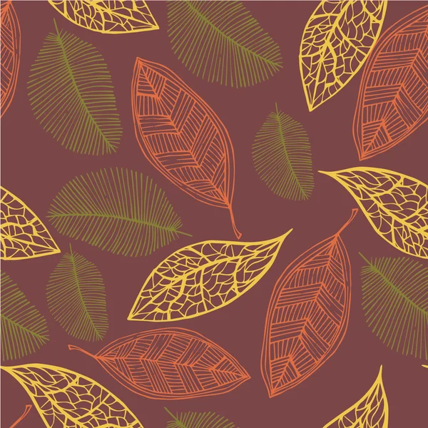 Seamless pattern with leaf — Stock Vector