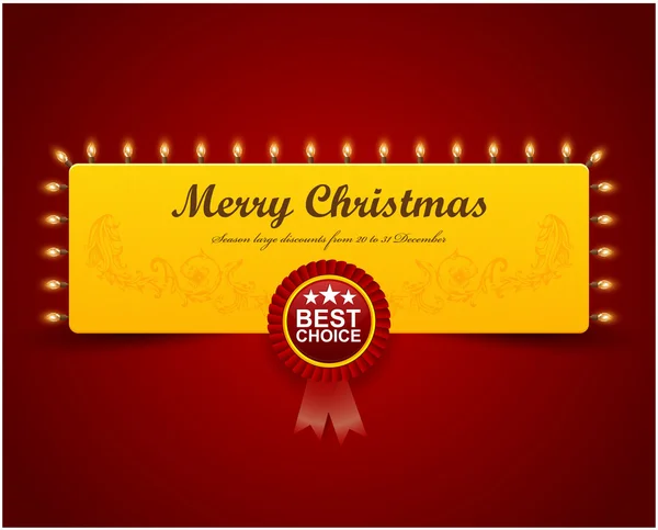 Christmas wenskaart. merry christmas belettering, vector illus — Stockvector