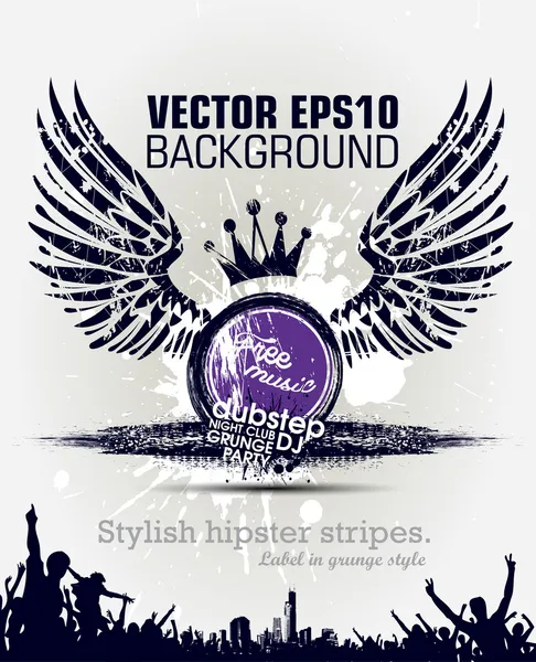 Grunge banner egy koromsötét csöpög szalag másol hely. Absztrakt háttér-Party — Stock Vector