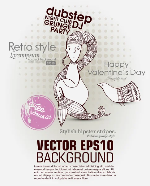 Abstrackt album art, affiches voor de partij. Grunge dubstep — Stockvector