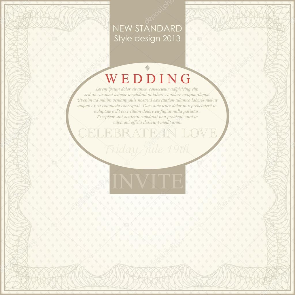 Invitation to the wedding or announcements