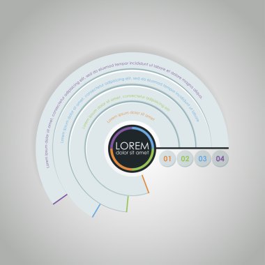 iş infographics daire origami stil