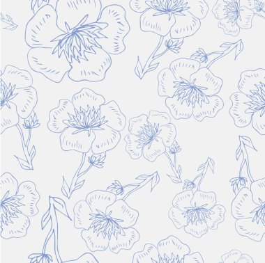 Retro çiçek sorunsuz arka plan