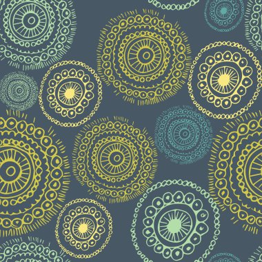 Dikişsiz çiçek retro desenli duvar kağıdı için