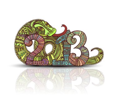 Yılan tasarım tarzında mayan bir yıl