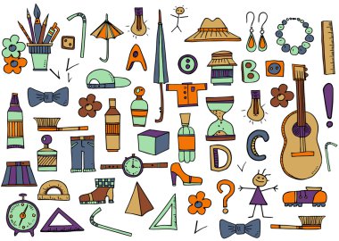 çeşitli konularda büyük bir set