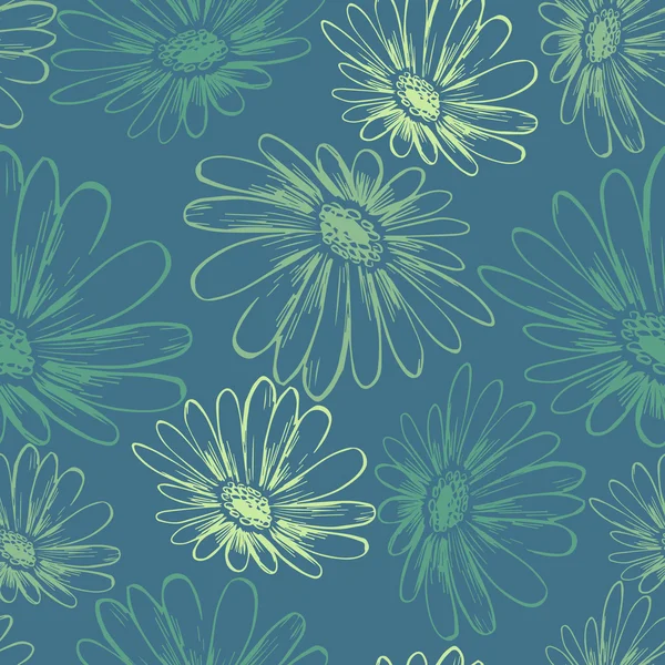 Retro floral seamless background — Stock Vector