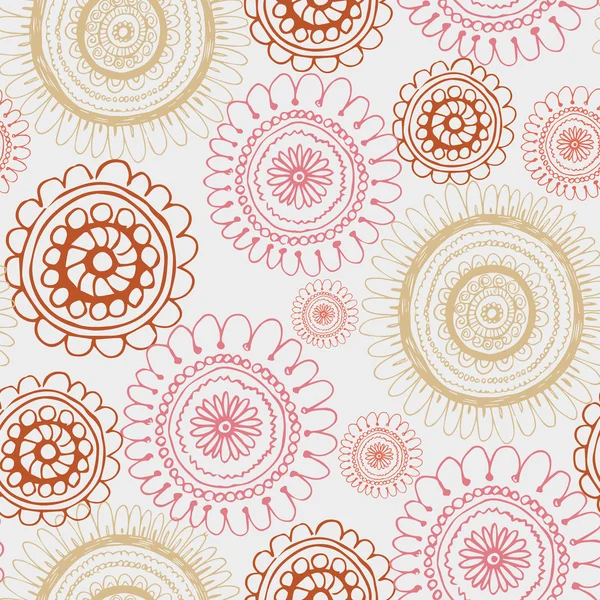 Patrón retro floral sin costuras para papel pintado — Archivo Imágenes Vectoriales