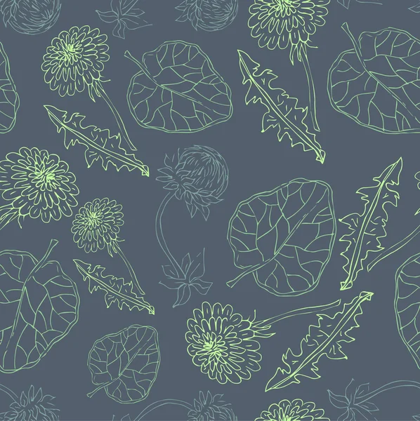 Patrón retro floral sin costuras para papel pintado — Vector de stock