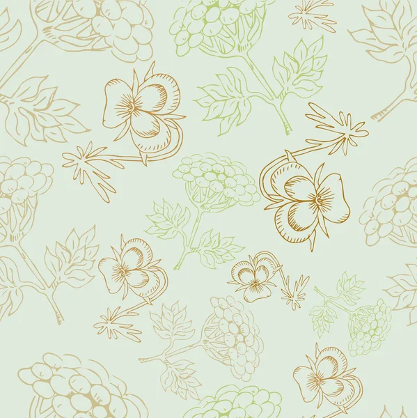 Naadloze retro bloemmotief voor wallpaper — Stockvector