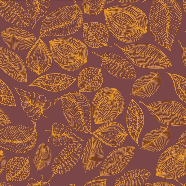 パターンと色の秋を葉します。 — ストックベクタ