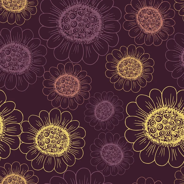 花の背景パターン — ストックベクタ
