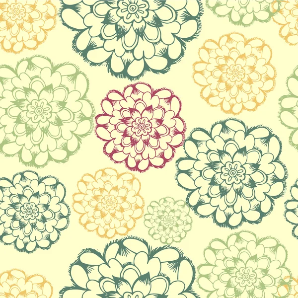 Padrão com fundo floral — Vetor de Stock